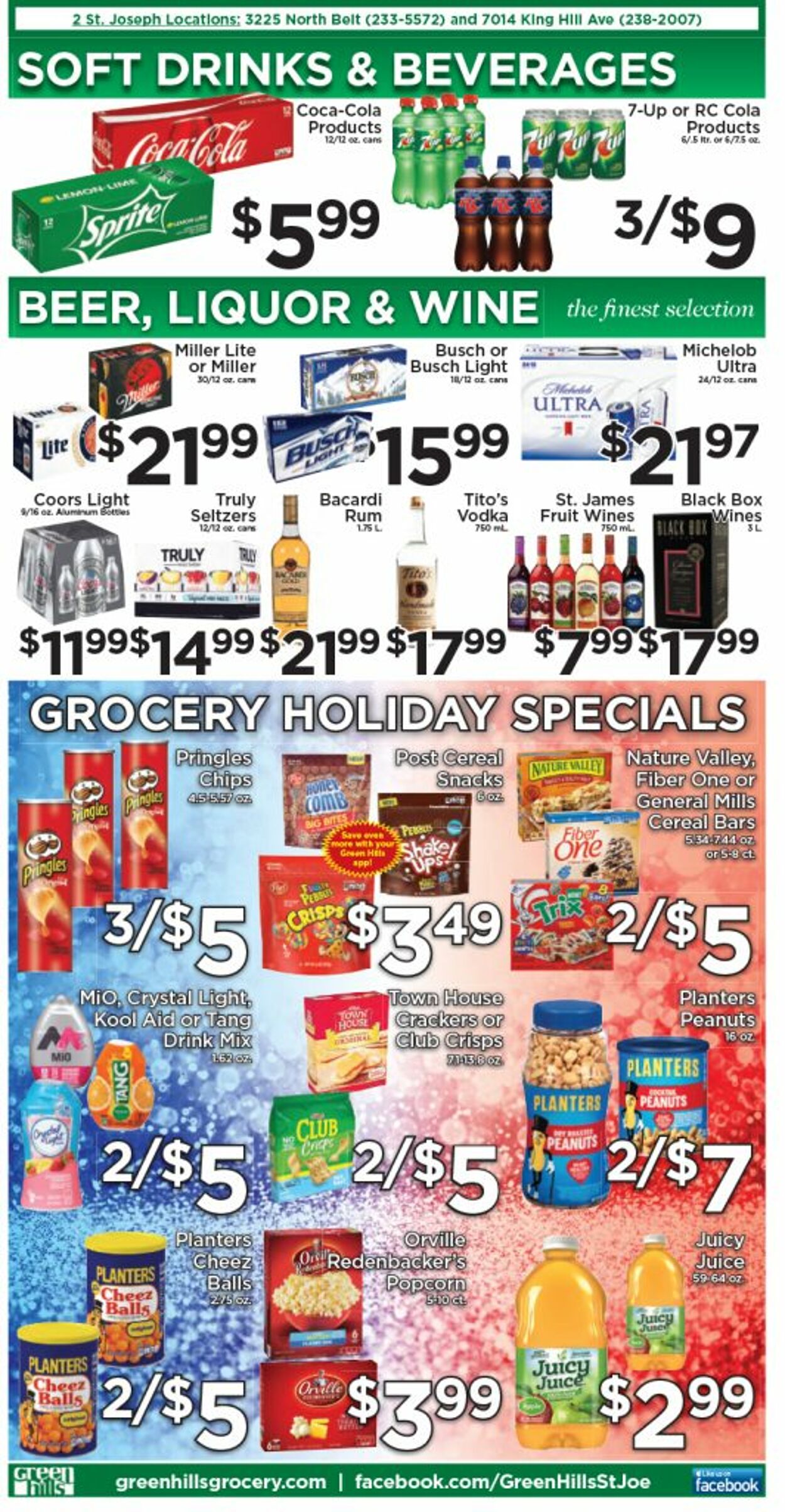 Green Hills Grocery Ad from 08/31/2022