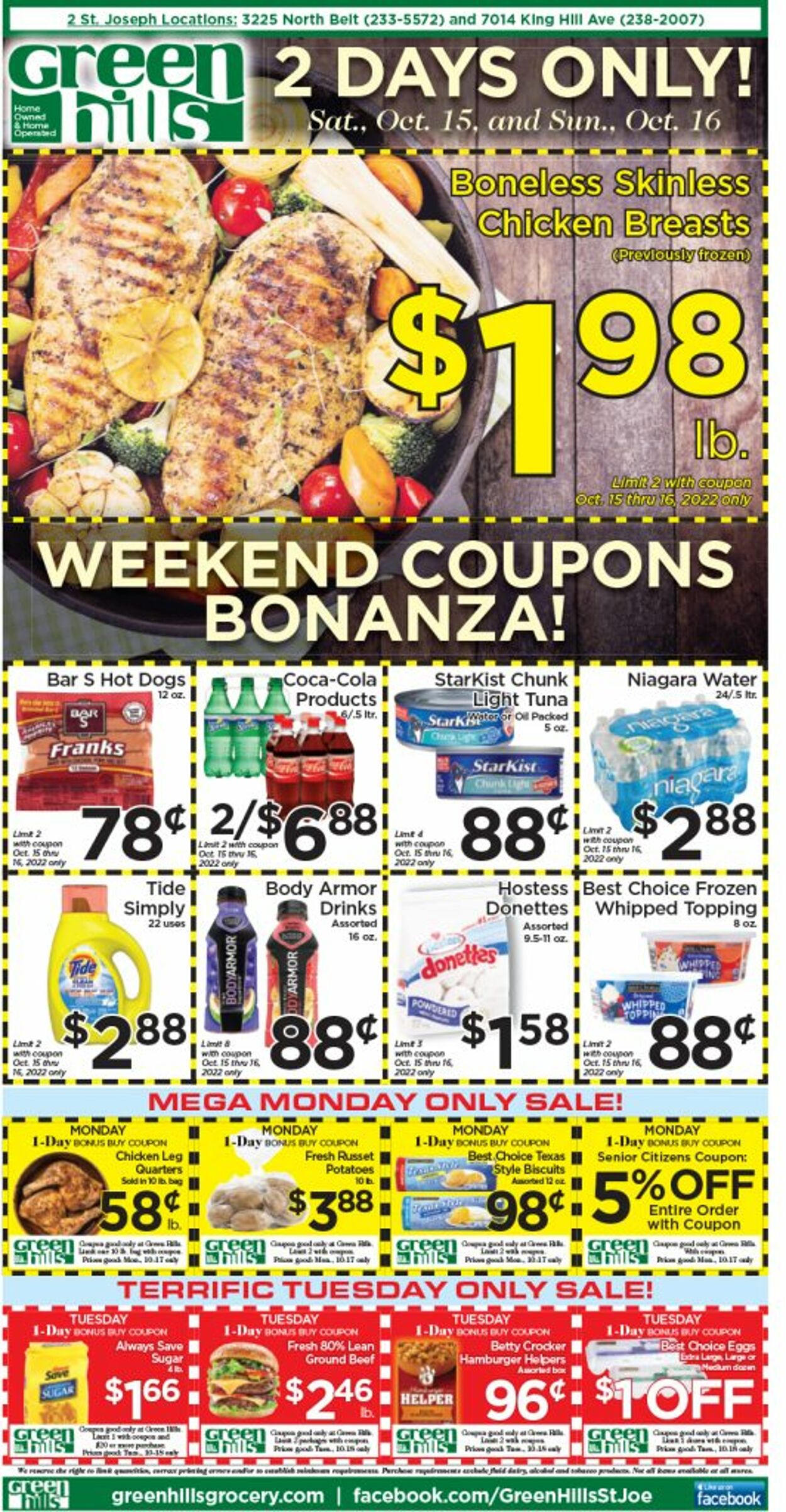 Green Hills Grocery Ad from 10/12/2022