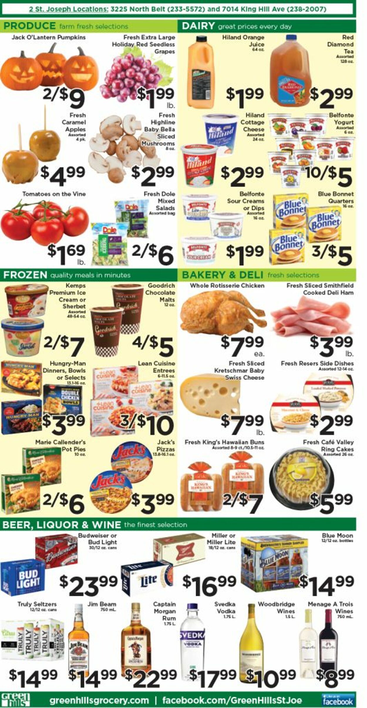 Green Hills Grocery Ad from 10/19/2022