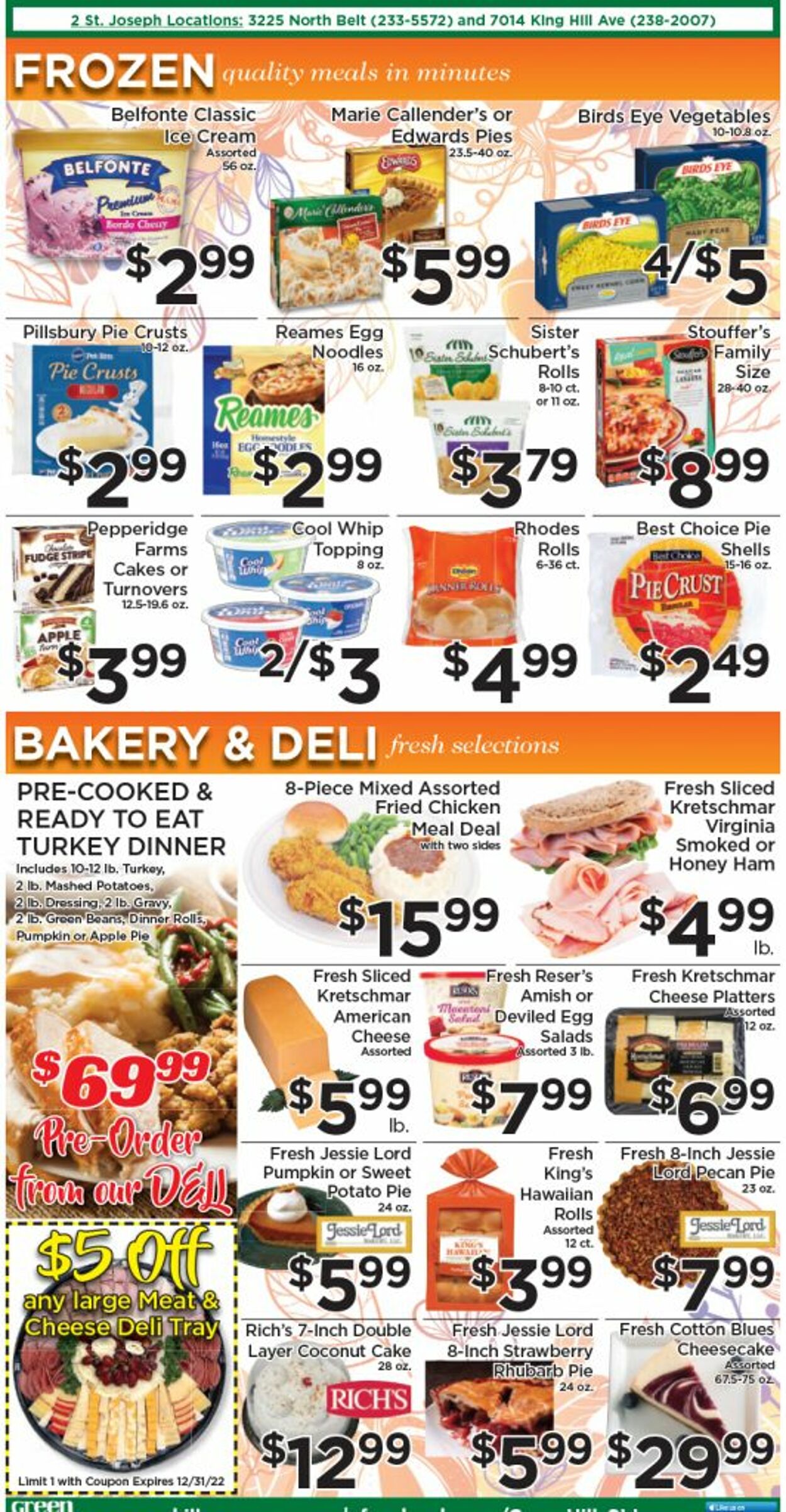 Green Hills Grocery Ad from 11/14/2022