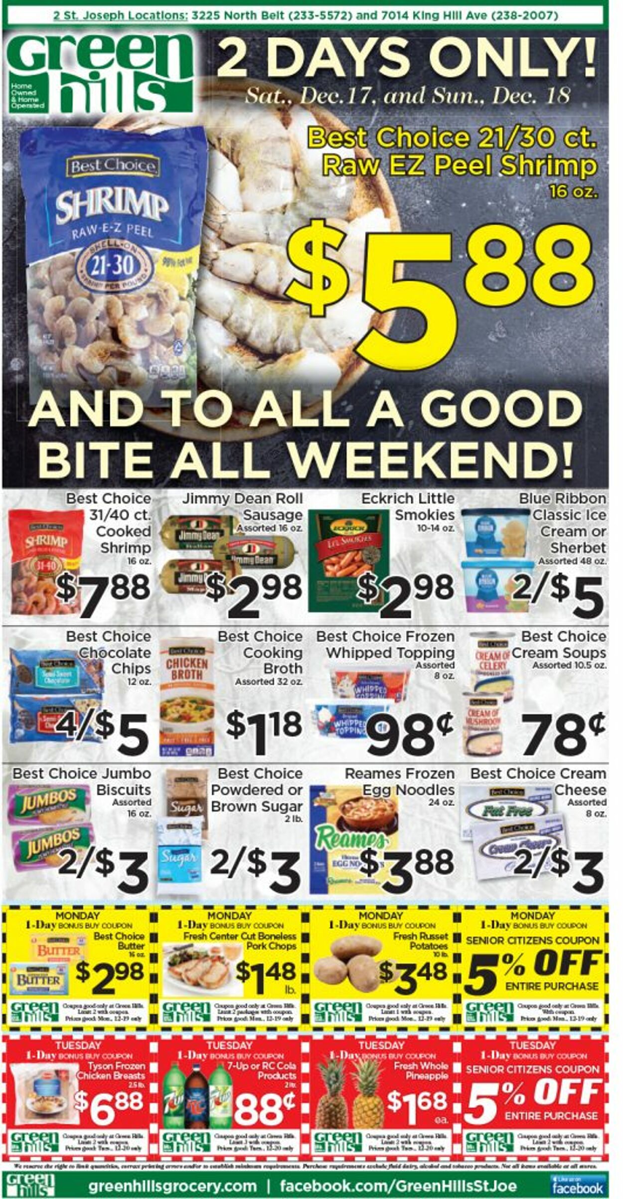 Green Hills Grocery Ad from 12/14/2022