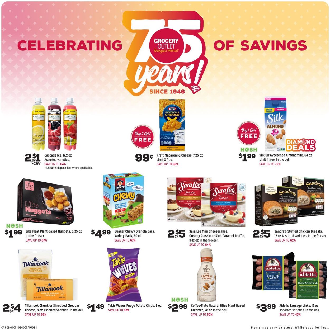 Grocery Outlet Ad from 08/04/2021