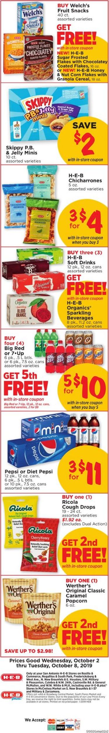 H-E-B Ad from 10/02/2019