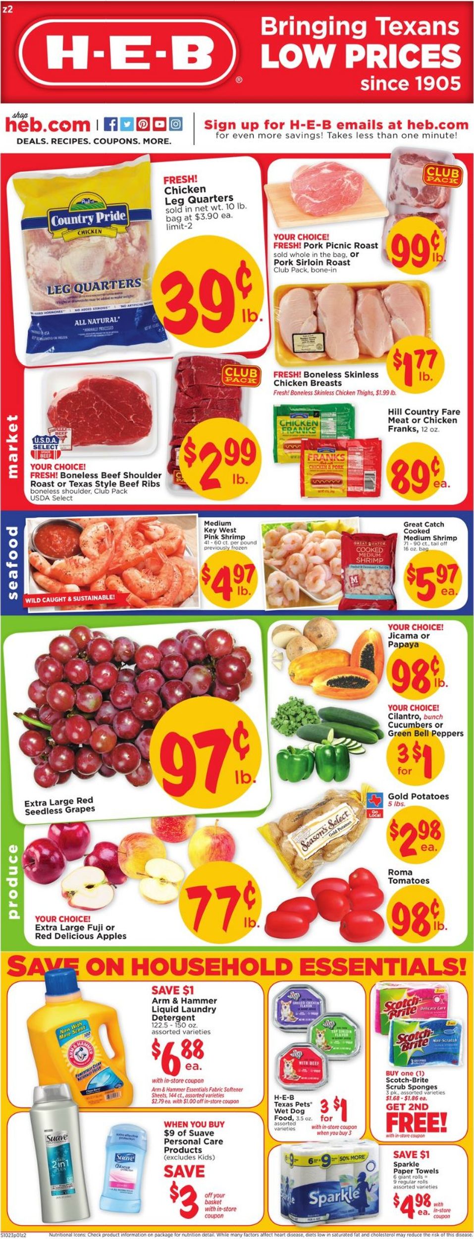 H-E-B Ad from 10/23/2019