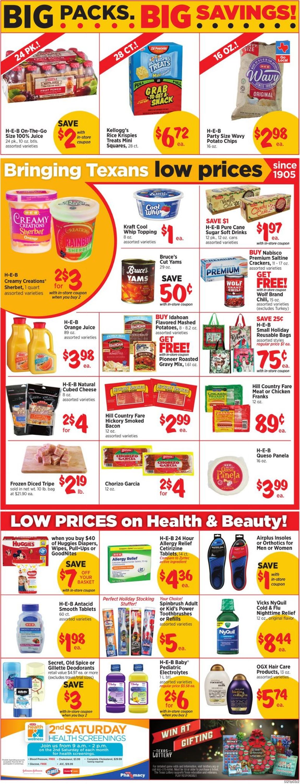 H-E-B Ad from 12/11/2019