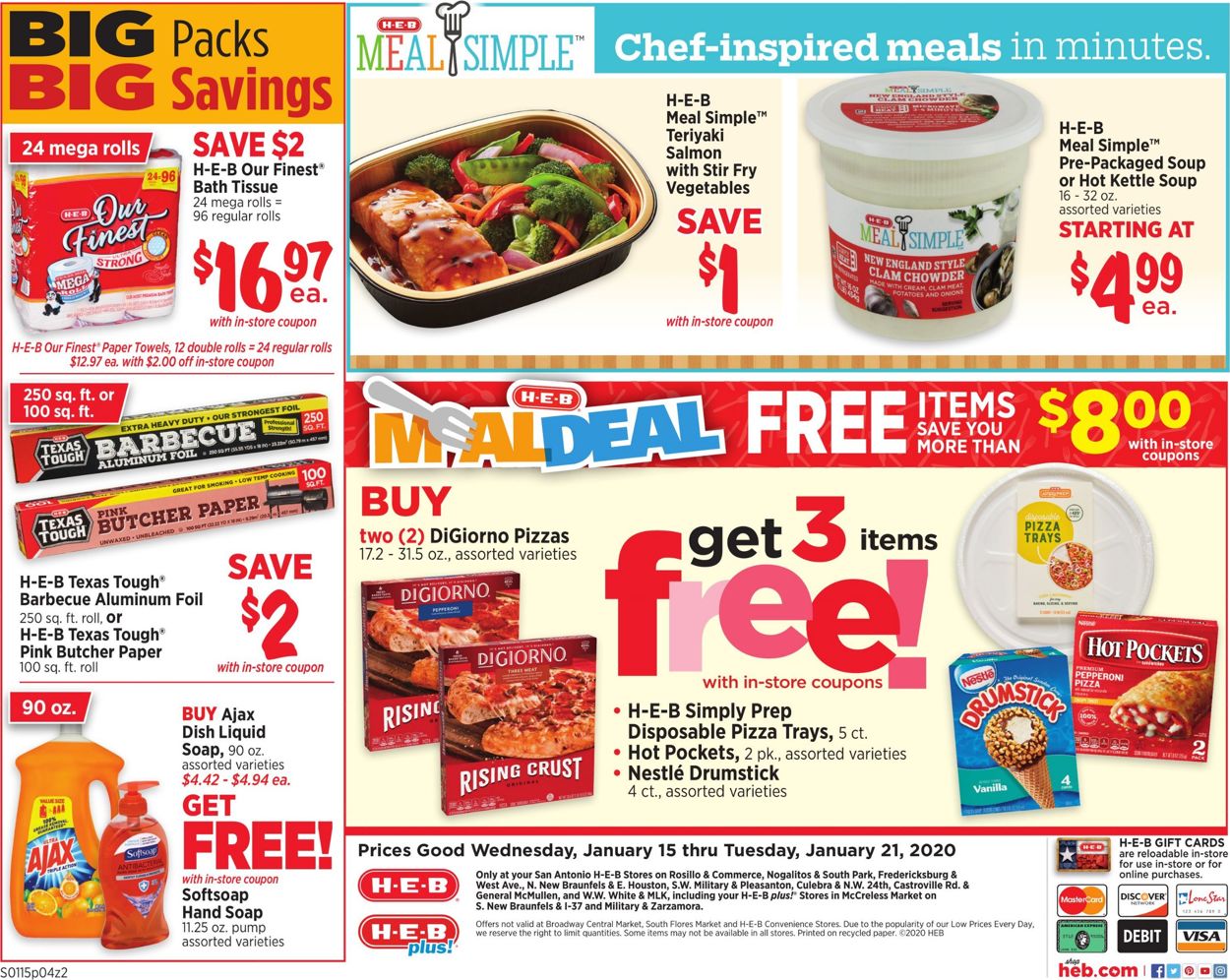 H-E-B Ad from 01/15/2020