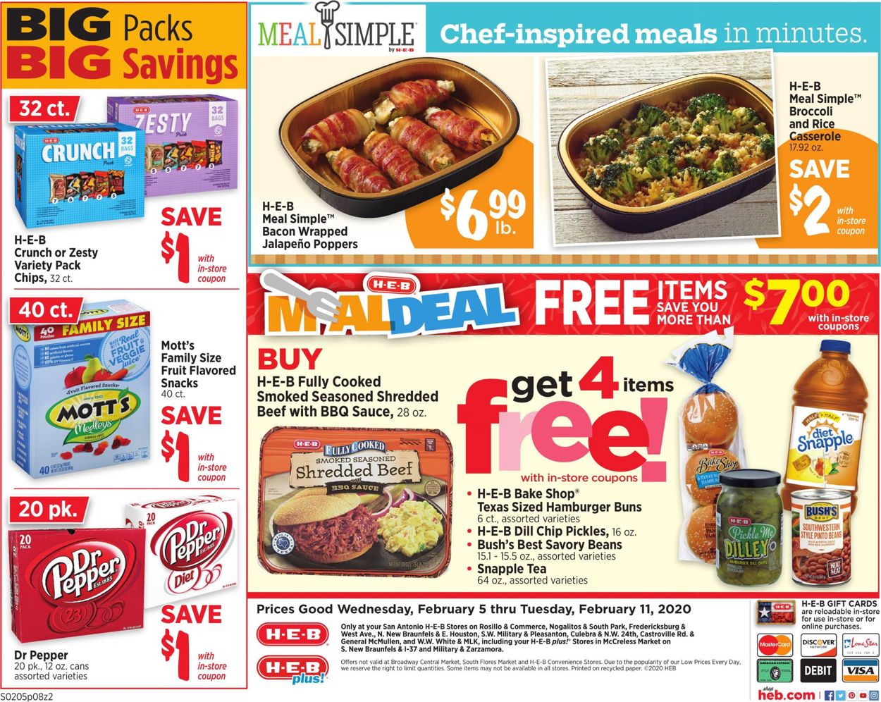 H-E-B Ad from 02/05/2020