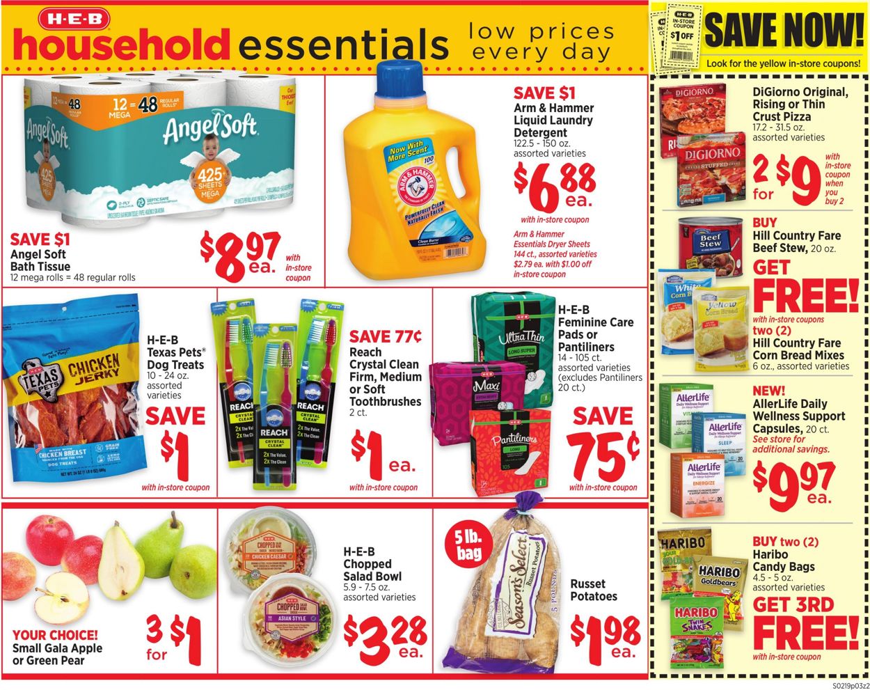 H-E-B Ad from 02/19/2020