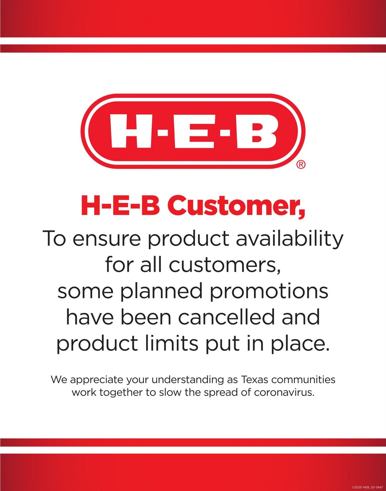 H-E-B Ad from 03/18/2020