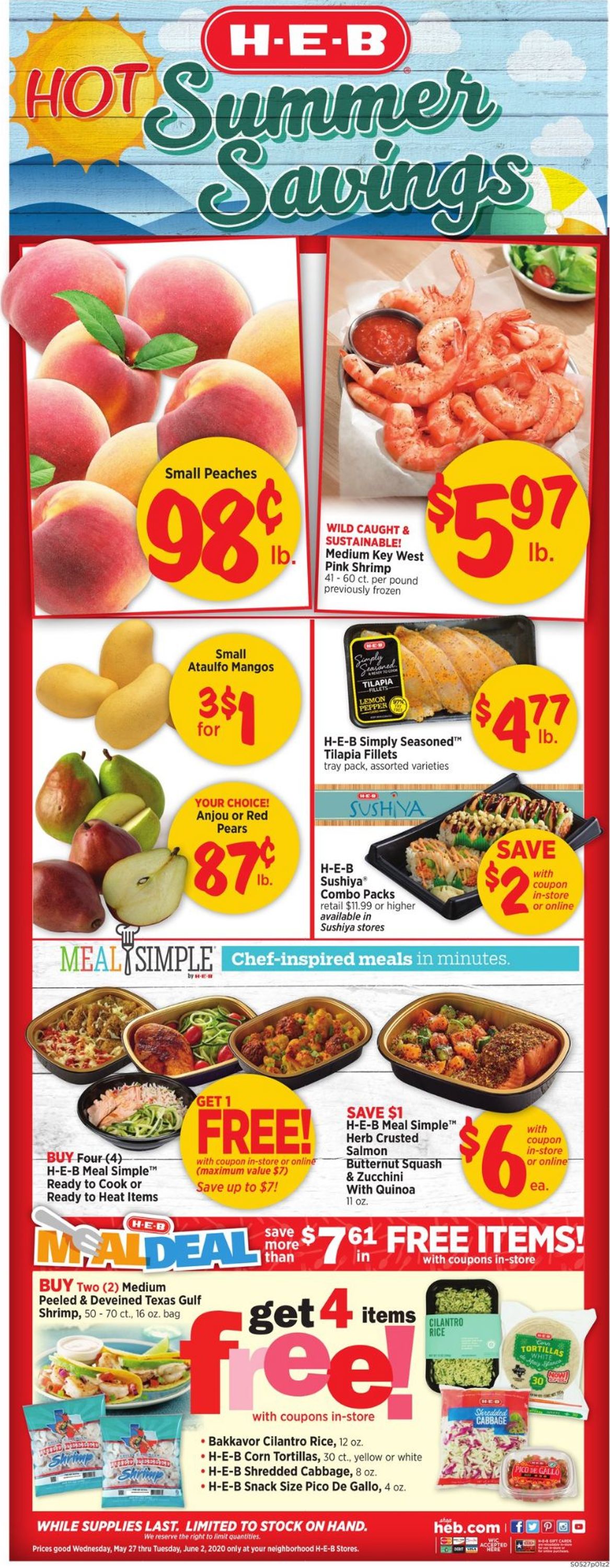 H-E-B Ad from 05/27/2020