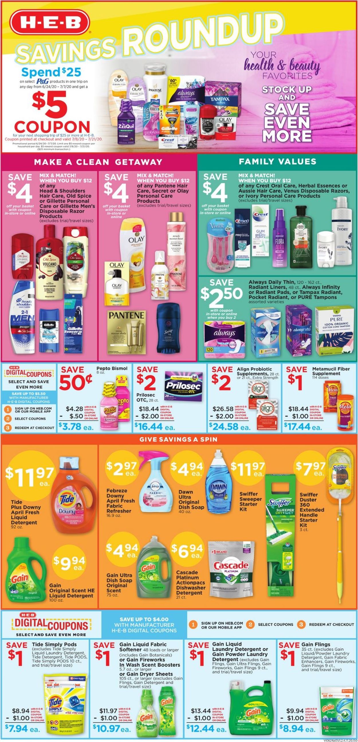H-E-B Ad from 06/24/2020