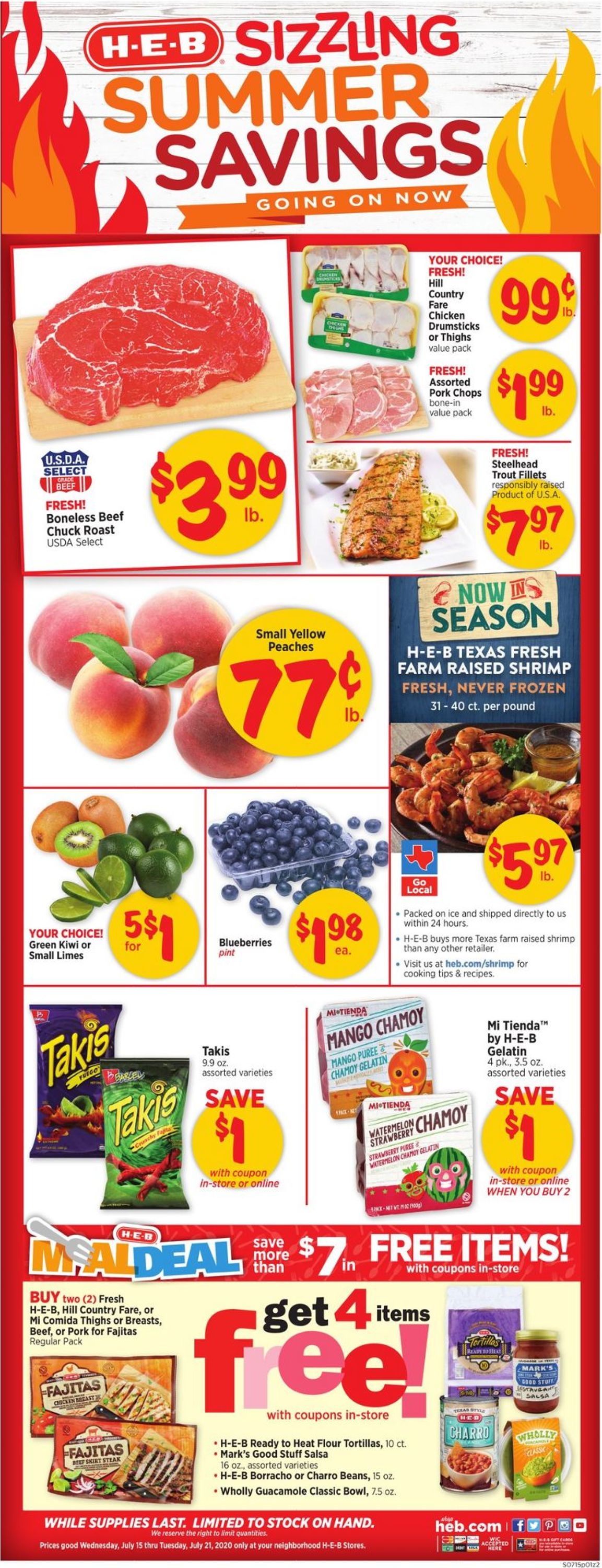 H-E-B Ad from 07/15/2020