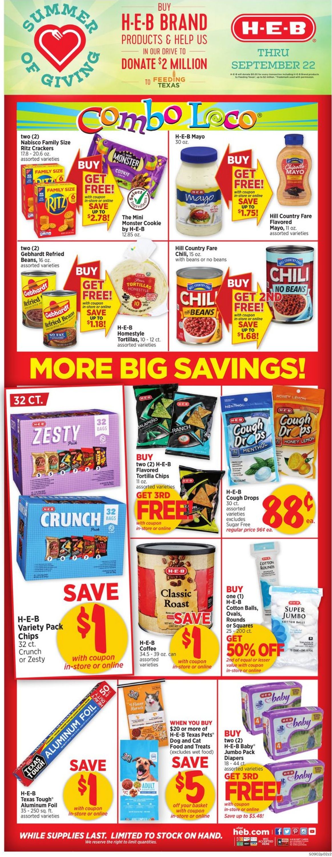 H-E-B Ad from 09/02/2020