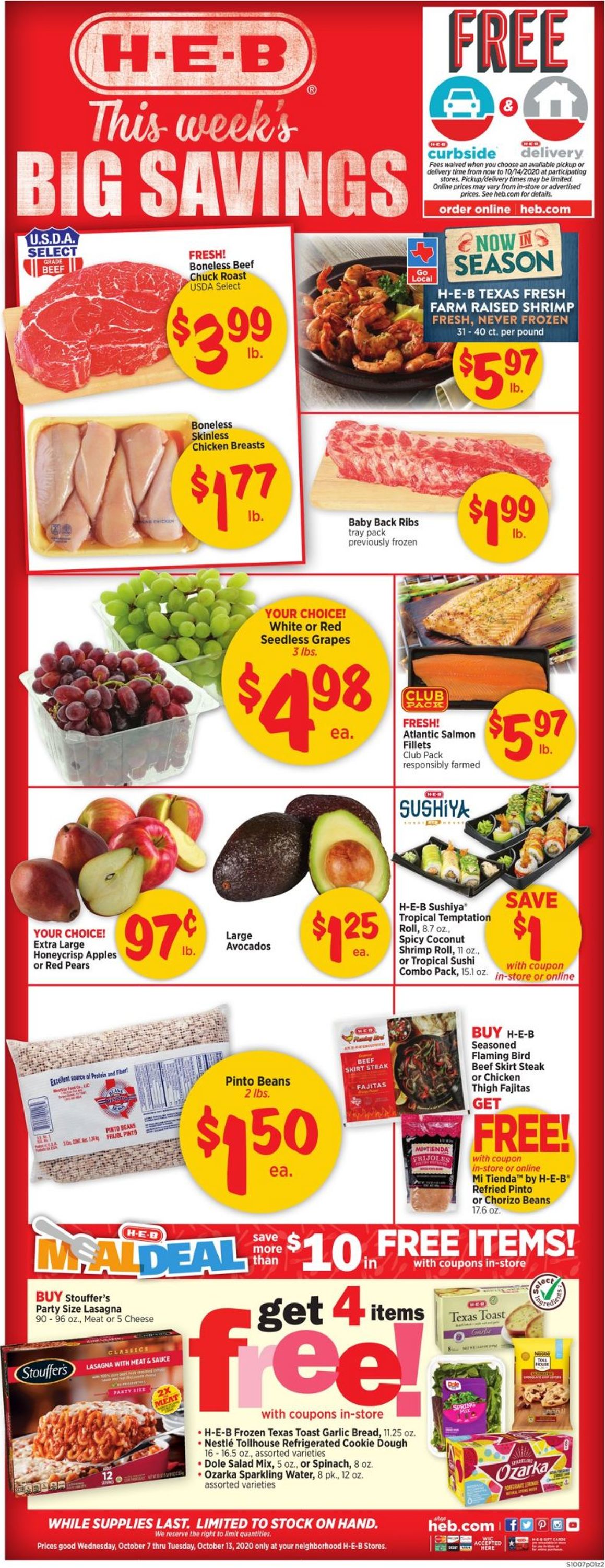 H-E-B Ad from 10/07/2020