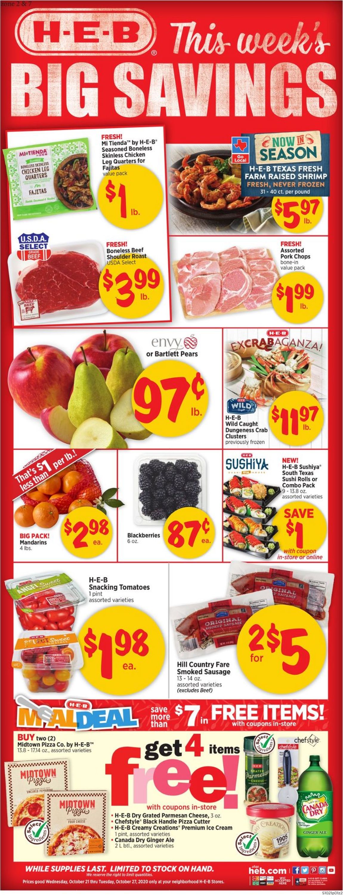 H-E-B Ad from 10/21/2020