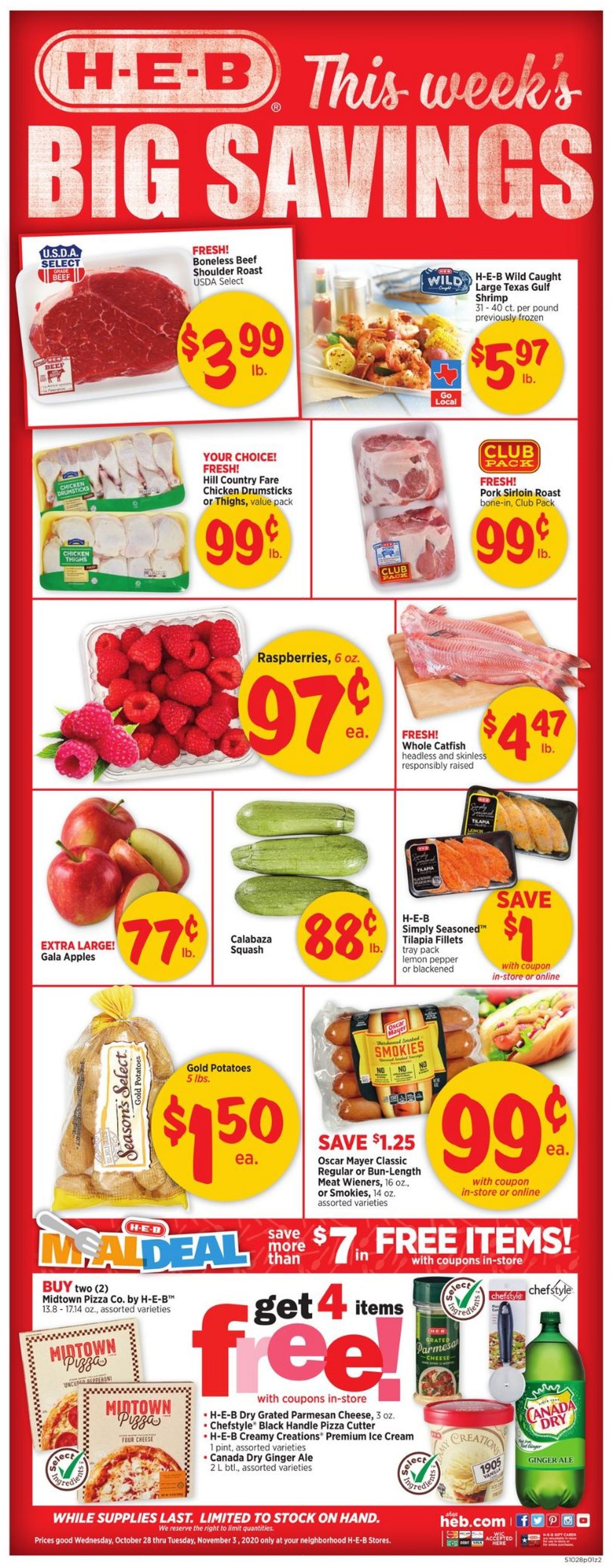 H-E-B Ad from 10/28/2020