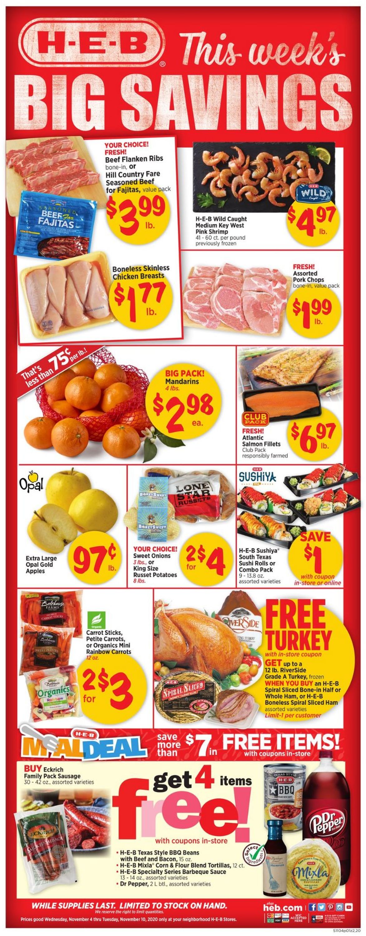 H-E-B Ad from 11/04/2020