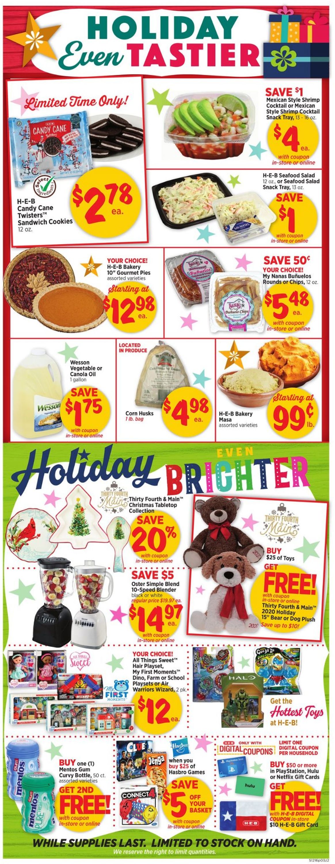H-E-B Ad from 12/16/2020