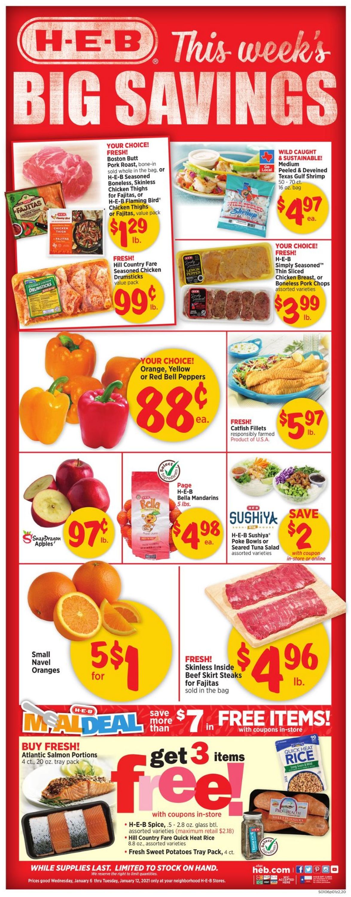 H-E-B Ad from 01/06/2021