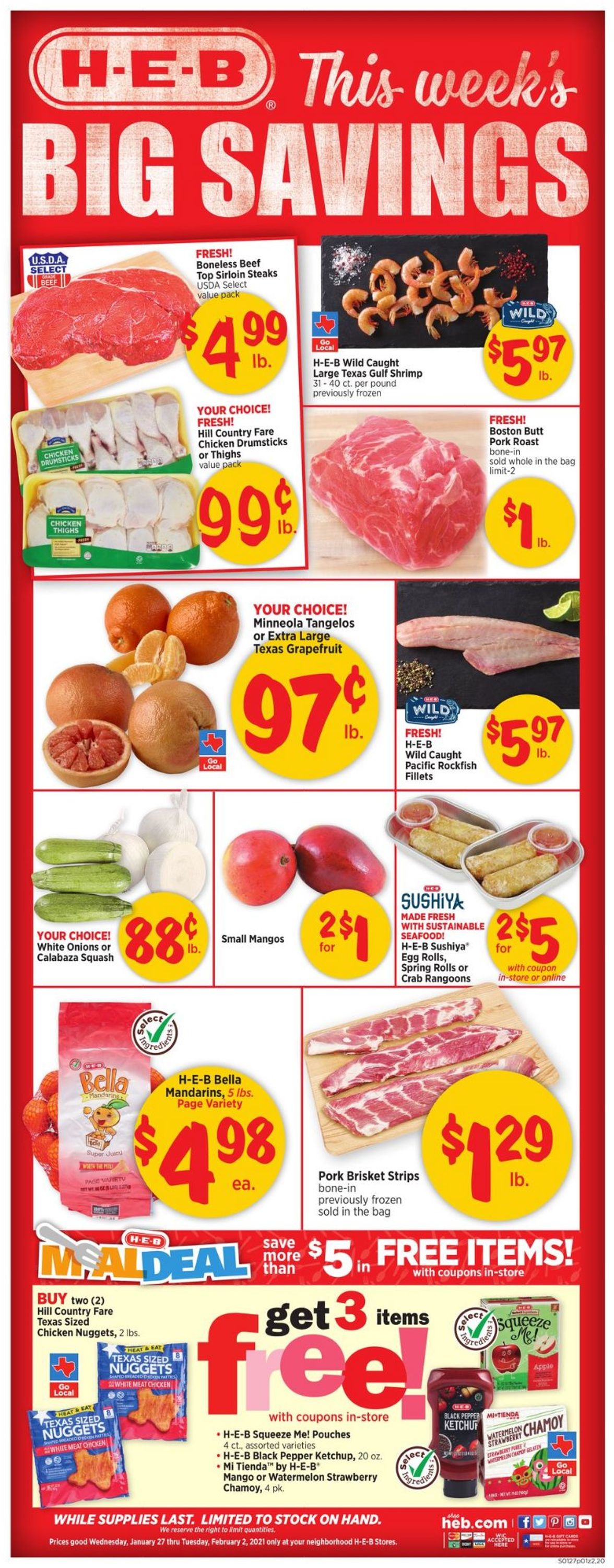 H-E-B Ad from 01/27/2021