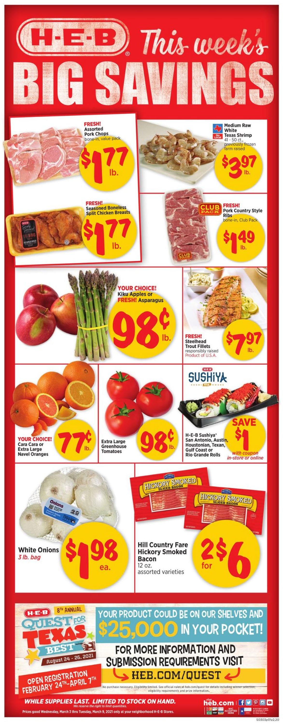 H-E-B Ad from 03/03/2021