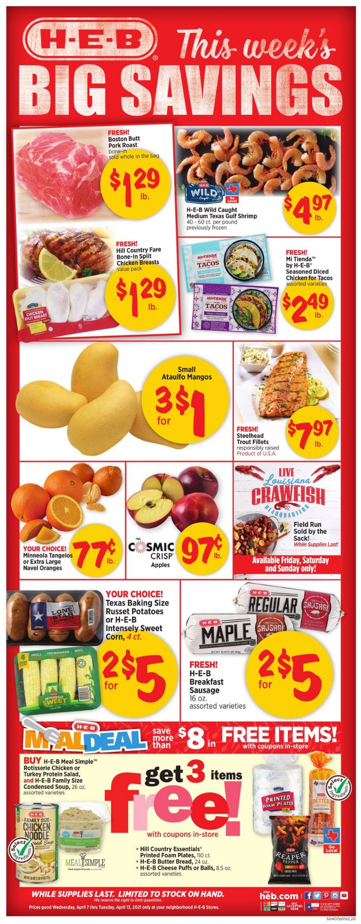 H-E-B Ad from 04/07/2021