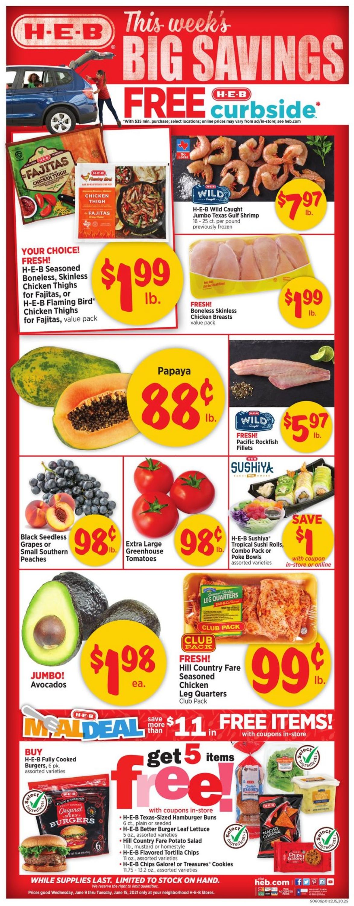 H-E-B Ad from 06/09/2021
