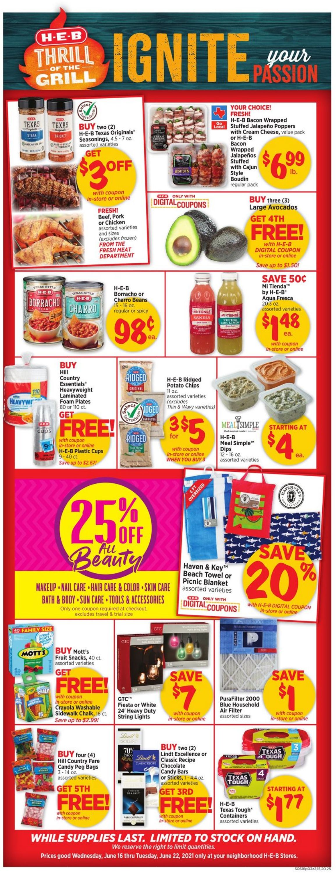 H-E-B Ad from 06/16/2021