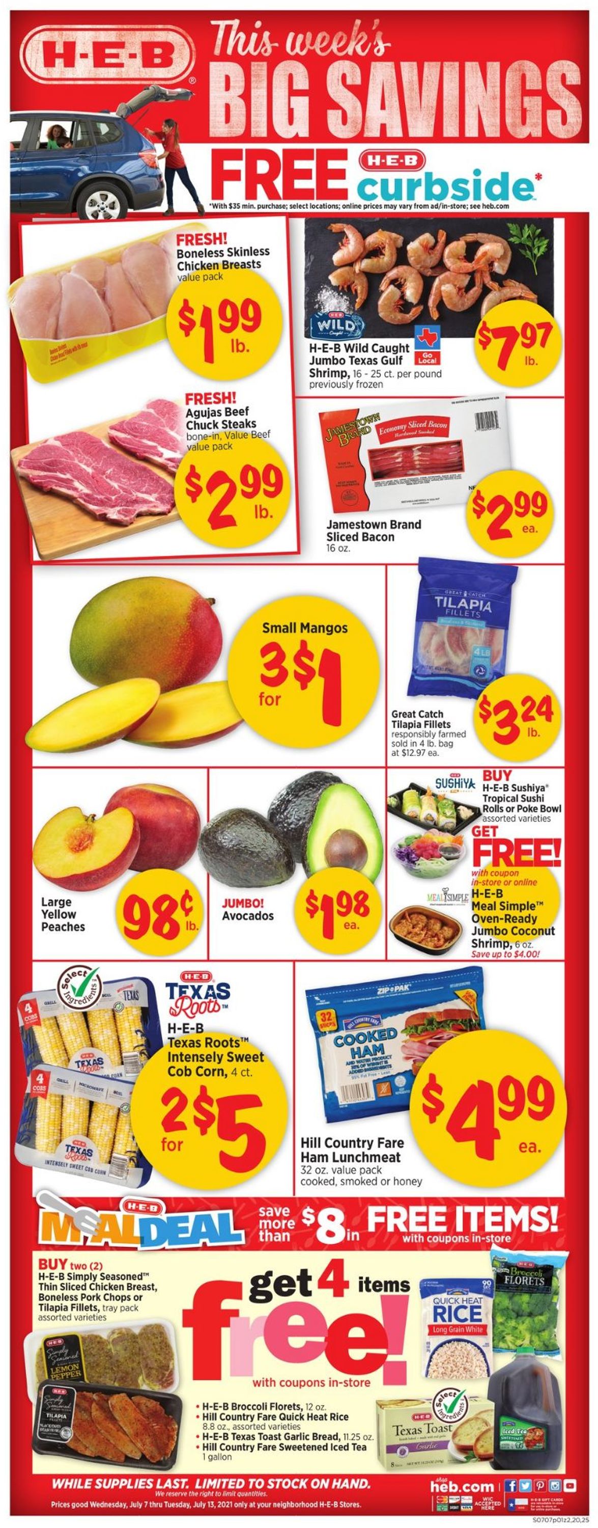 H-E-B Ad from 07/07/2021