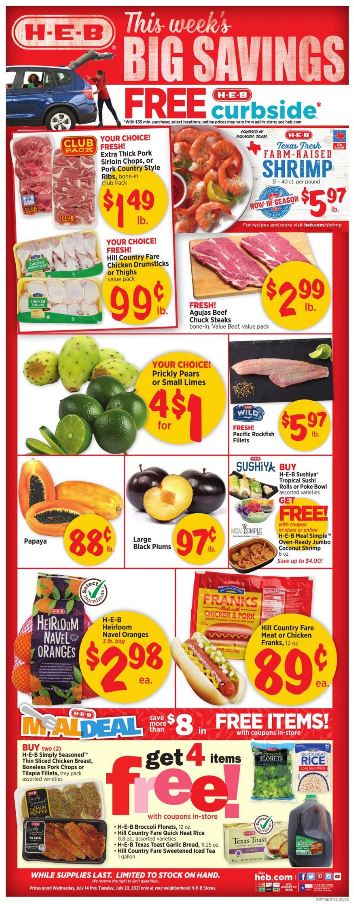 H-E-B Ad from 07/14/2021