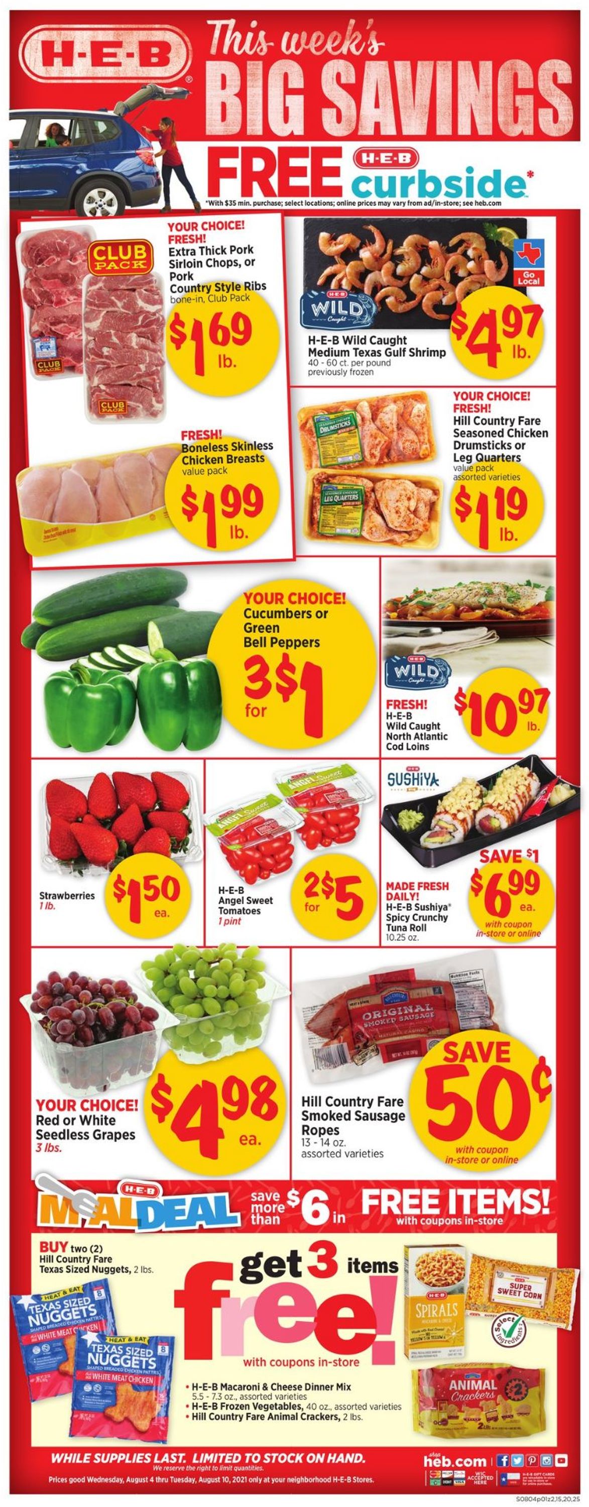 H-E-B Ad from 08/04/2021