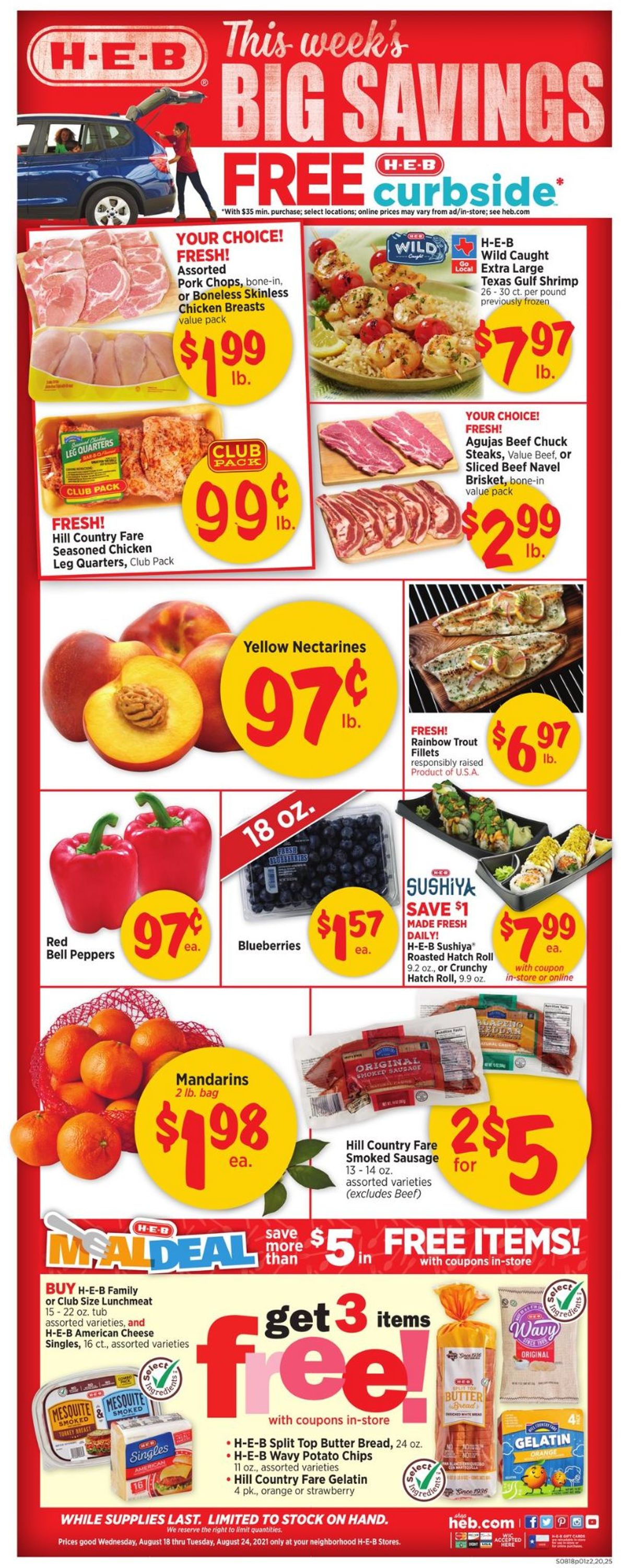 H-E-B Ad from 08/18/2021