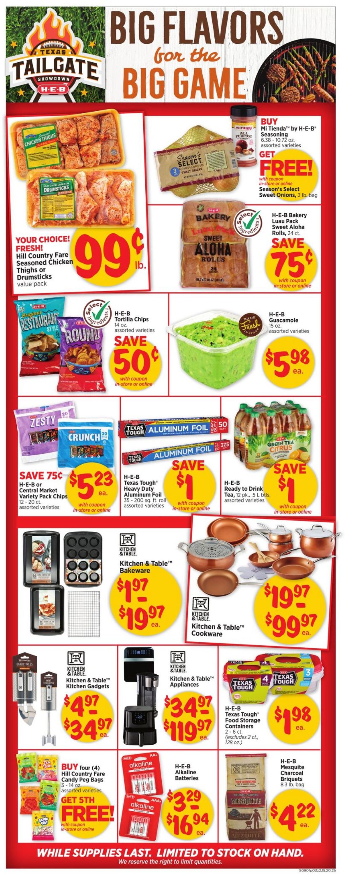 H-E-B Ad from 09/01/2021