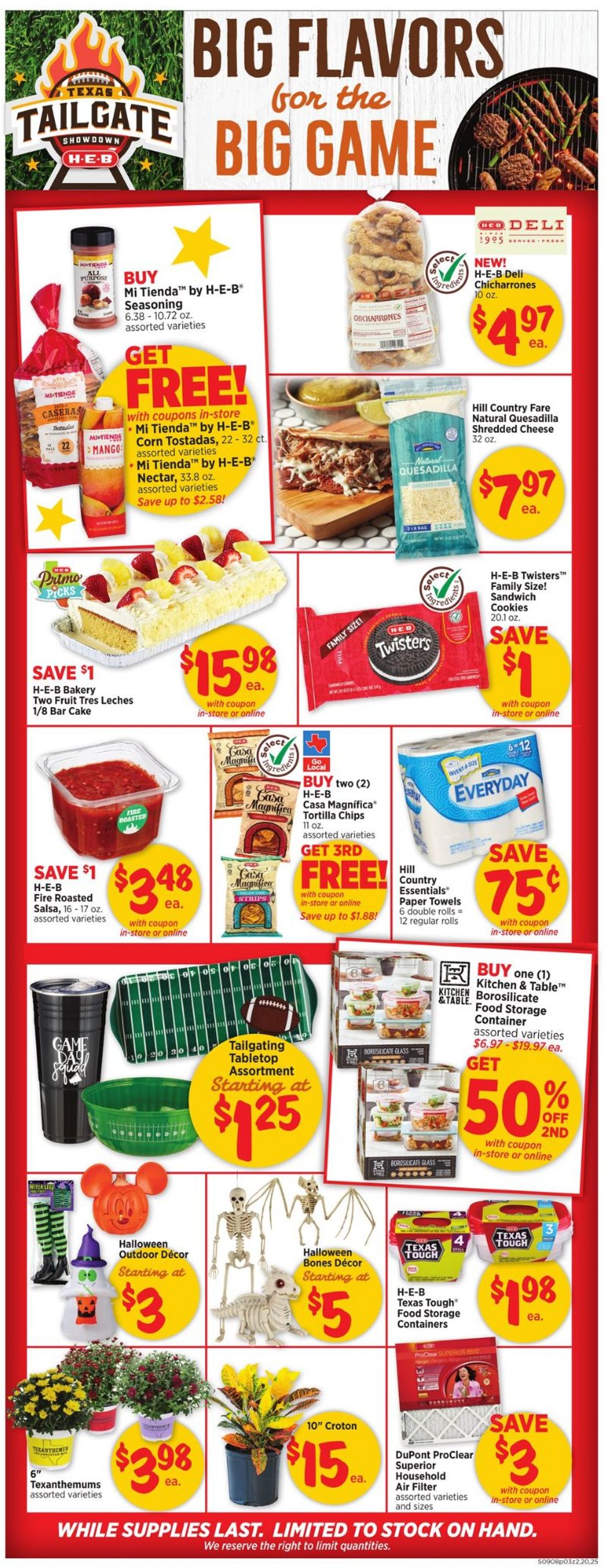 H-E-B Ad from 09/08/2021