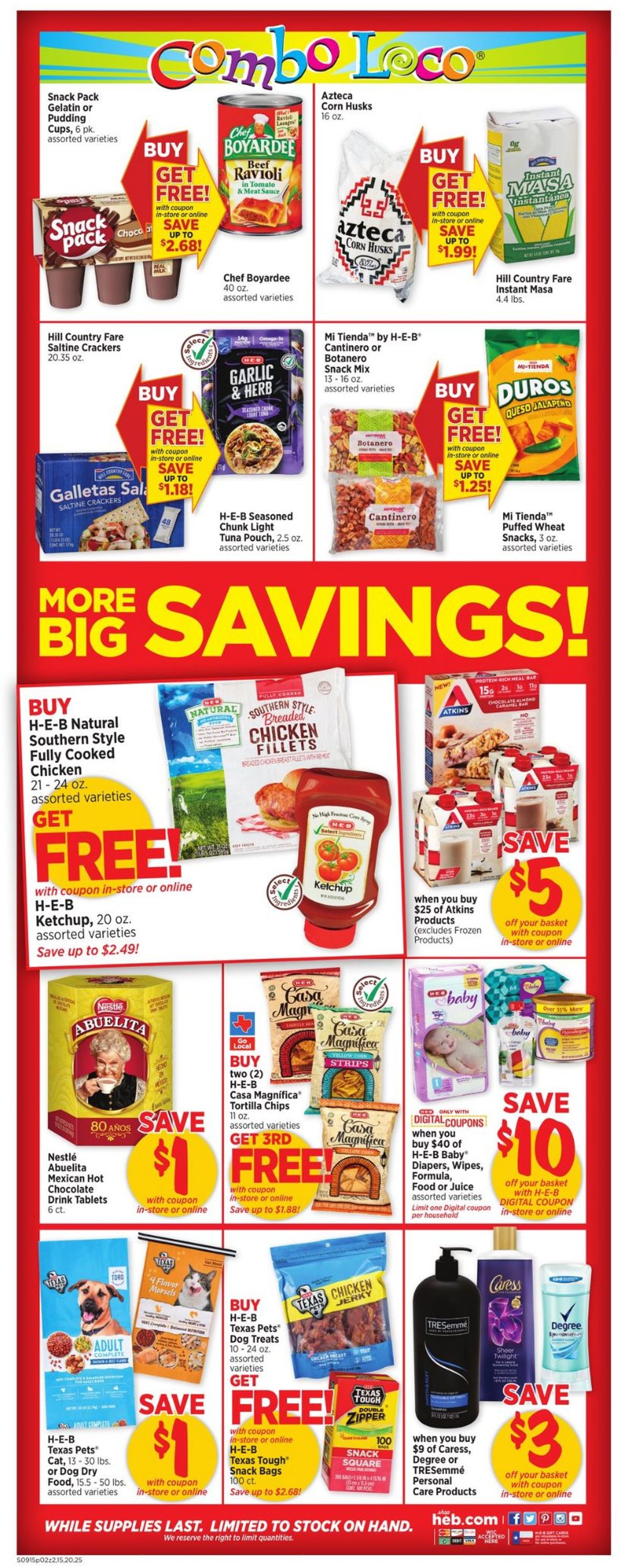 H-E-B Ad from 09/15/2021