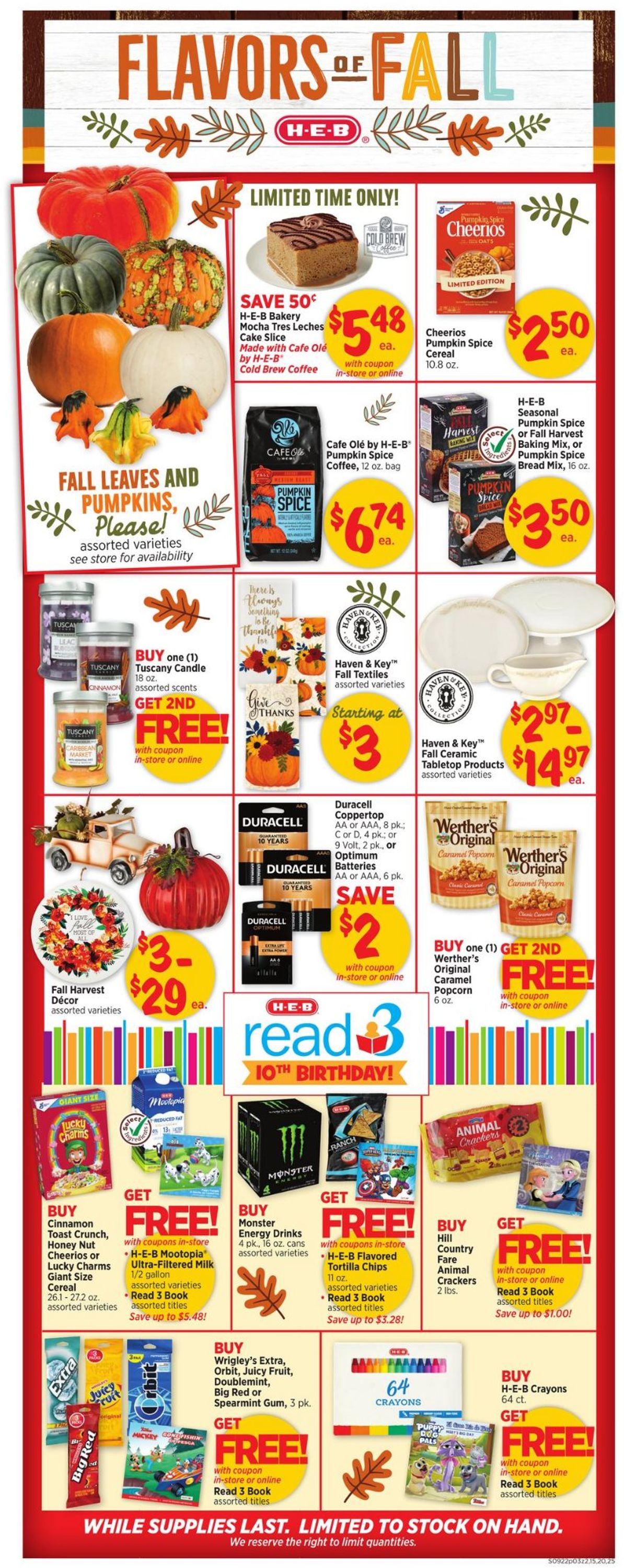 H-E-B Ad from 09/22/2021