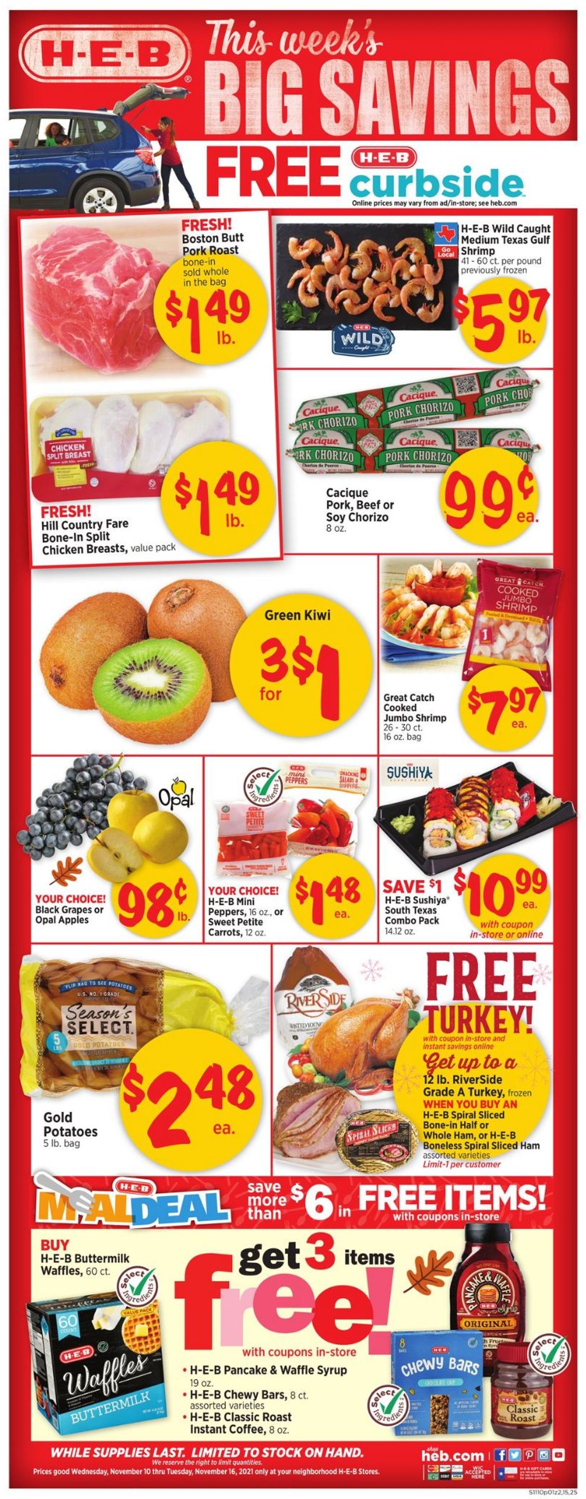 H-E-B Ad from 11/10/2021
