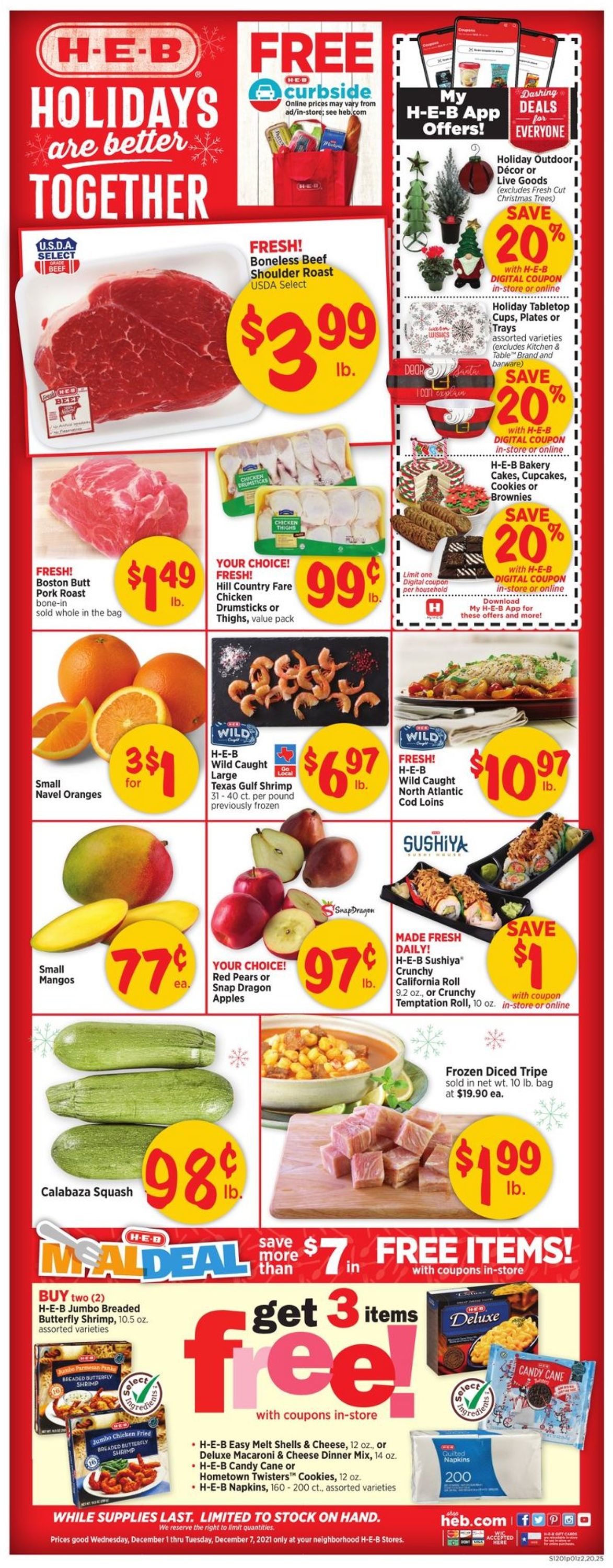 H-E-B Ad from 12/01/2021