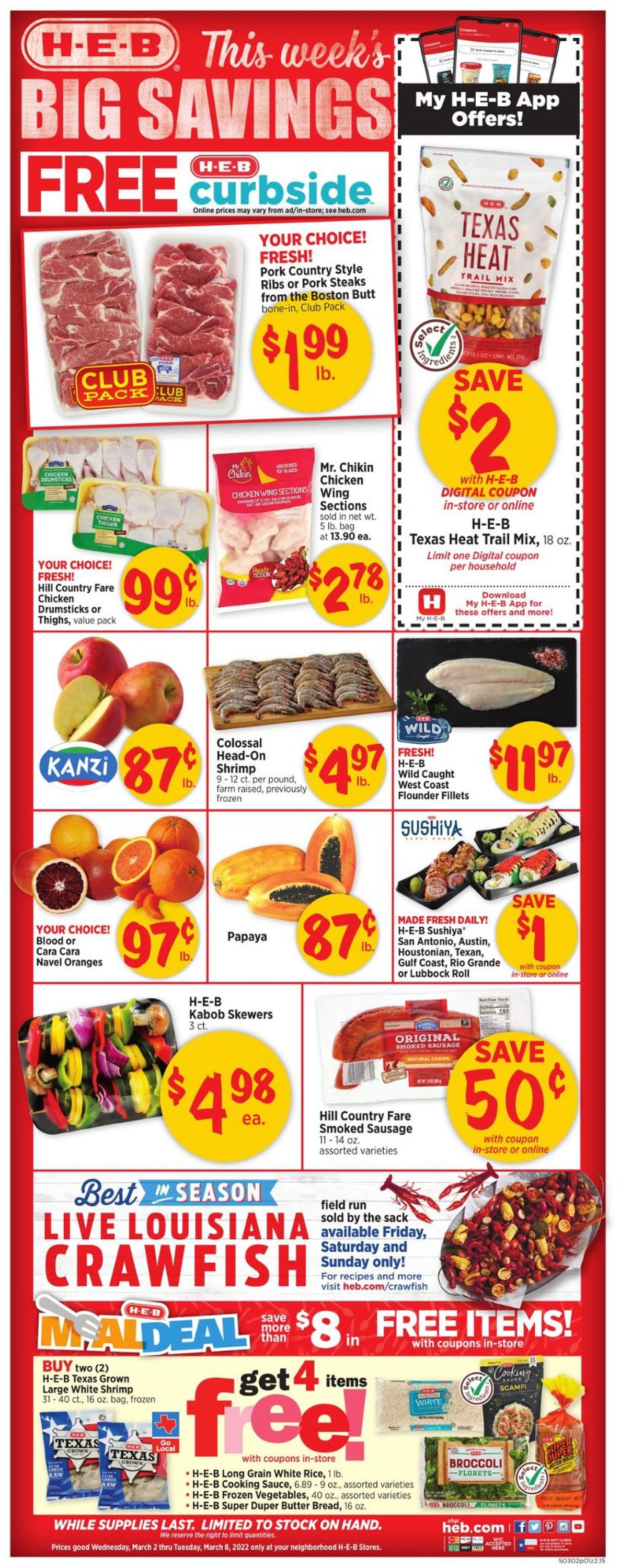 H-E-B Ad from 03/02/2022