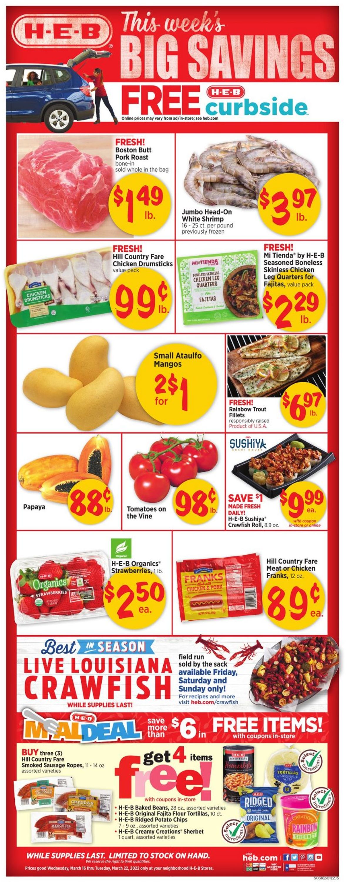 H-E-B Ad from 03/16/2022