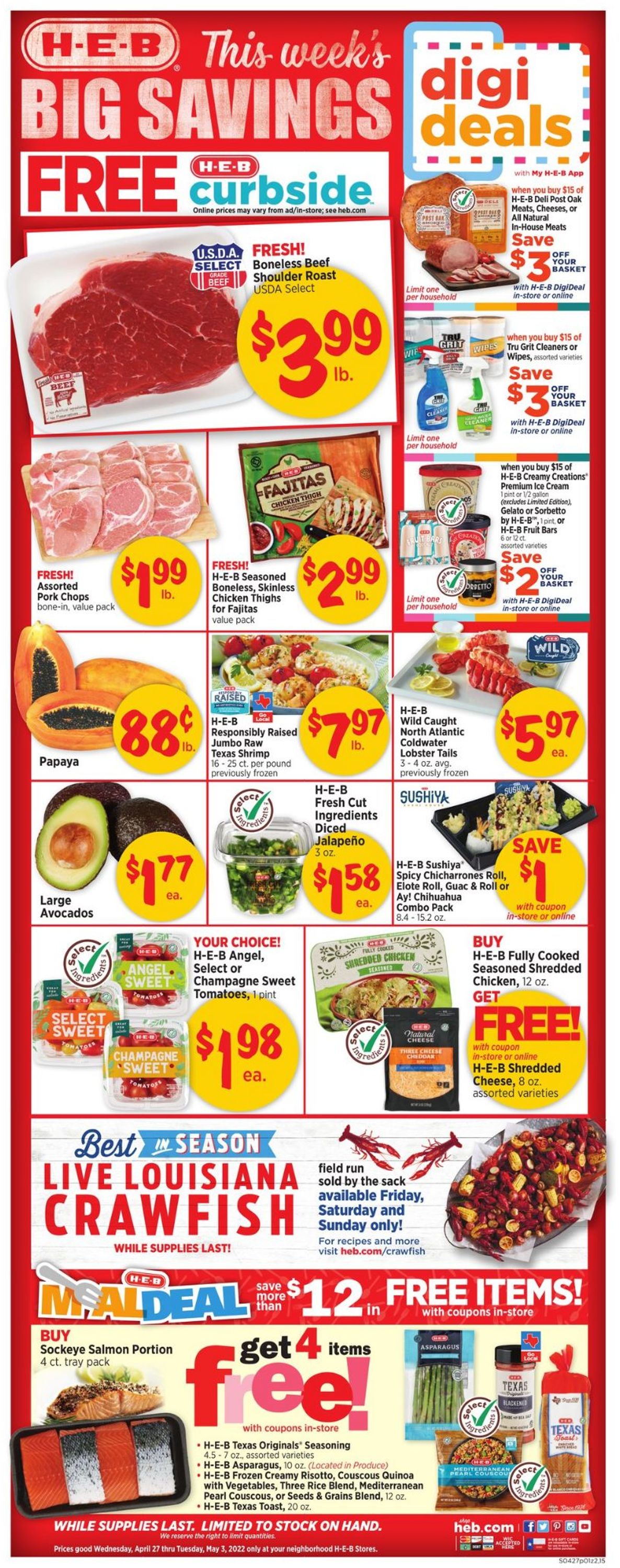 H-E-B Ad from 04/27/2022