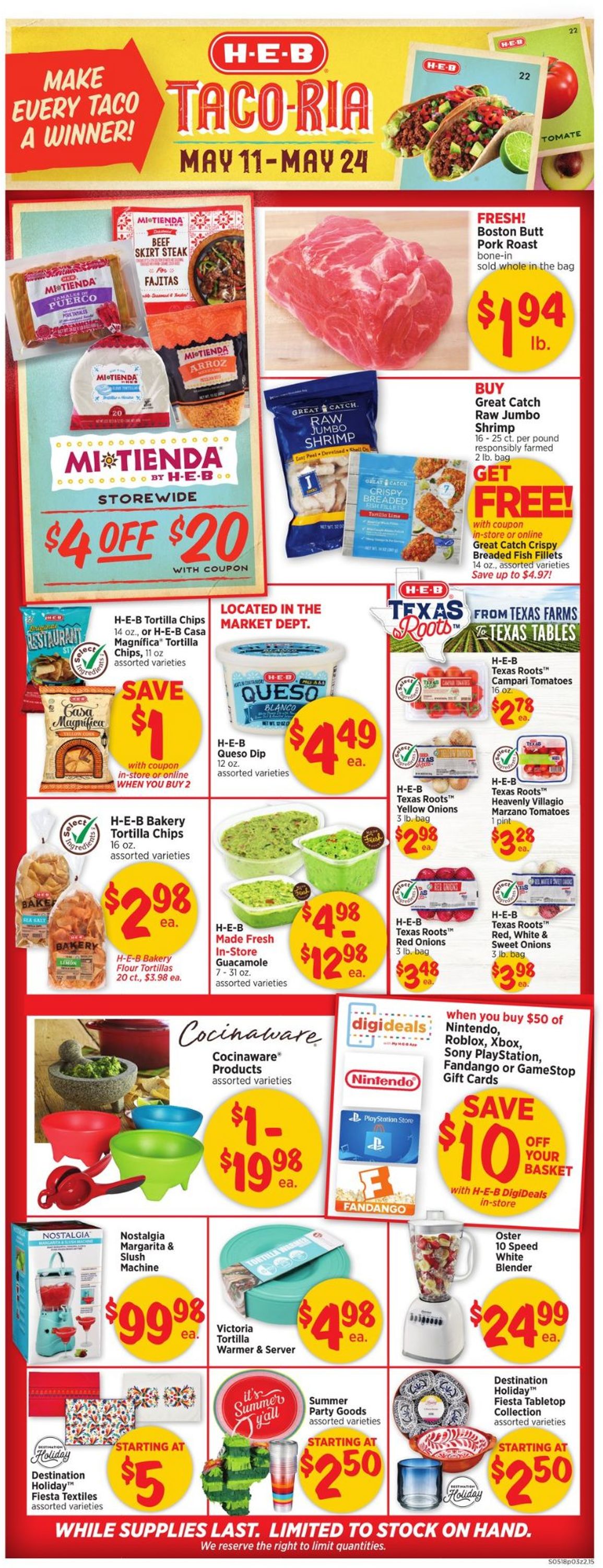 H-E-B Ad from 05/18/2022