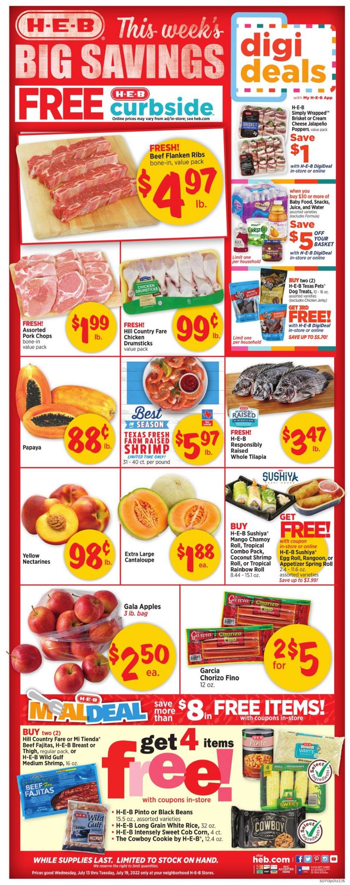 H-E-B Ad from 07/13/2022