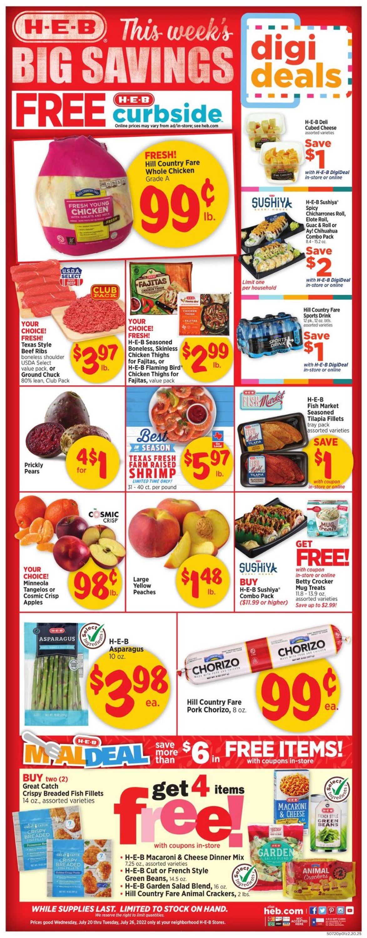 H-E-B Ad from 07/20/2022