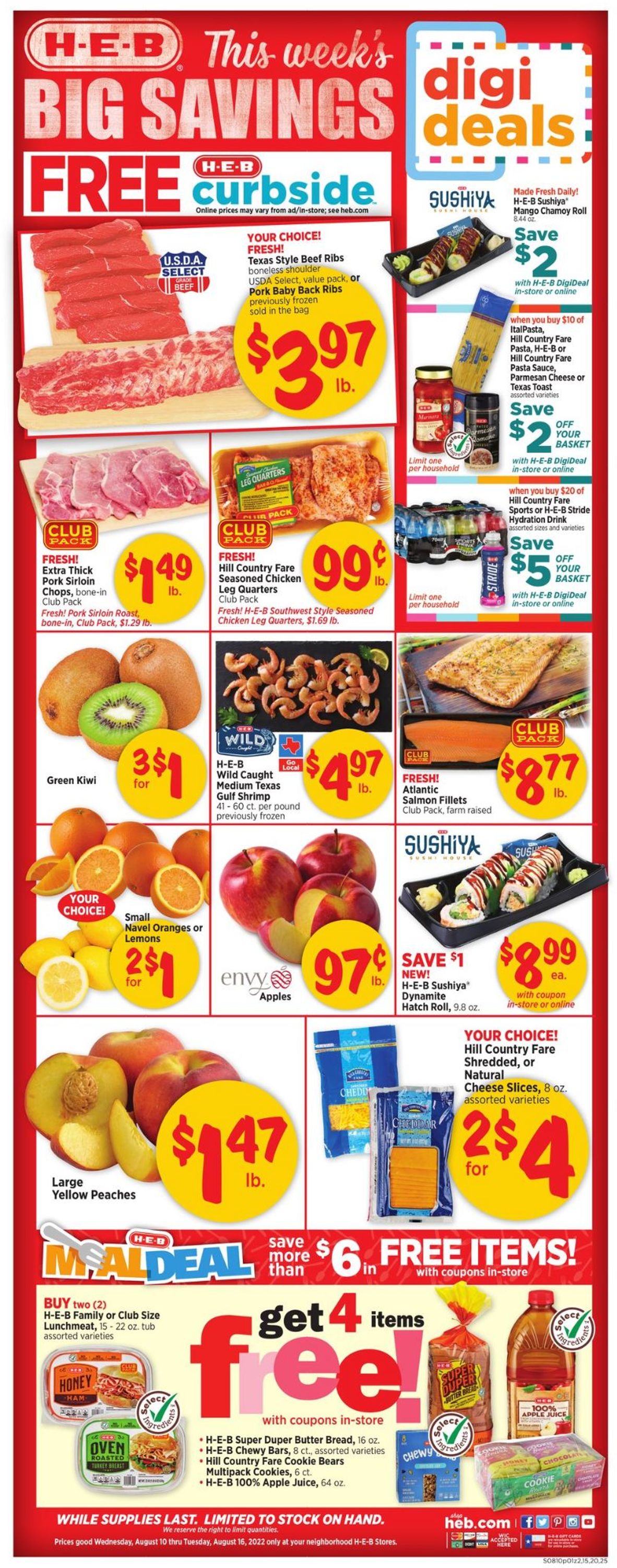H-E-B Ad from 08/10/2022