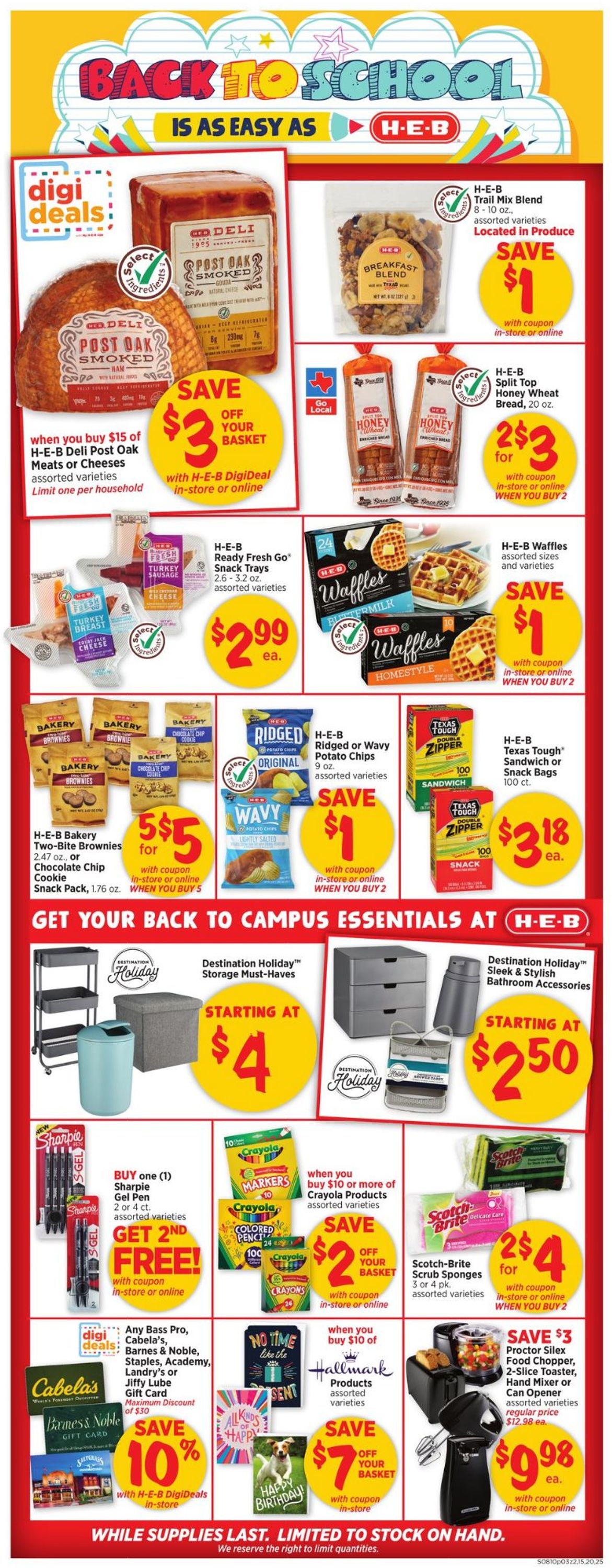 H-E-B Ad from 08/10/2022
