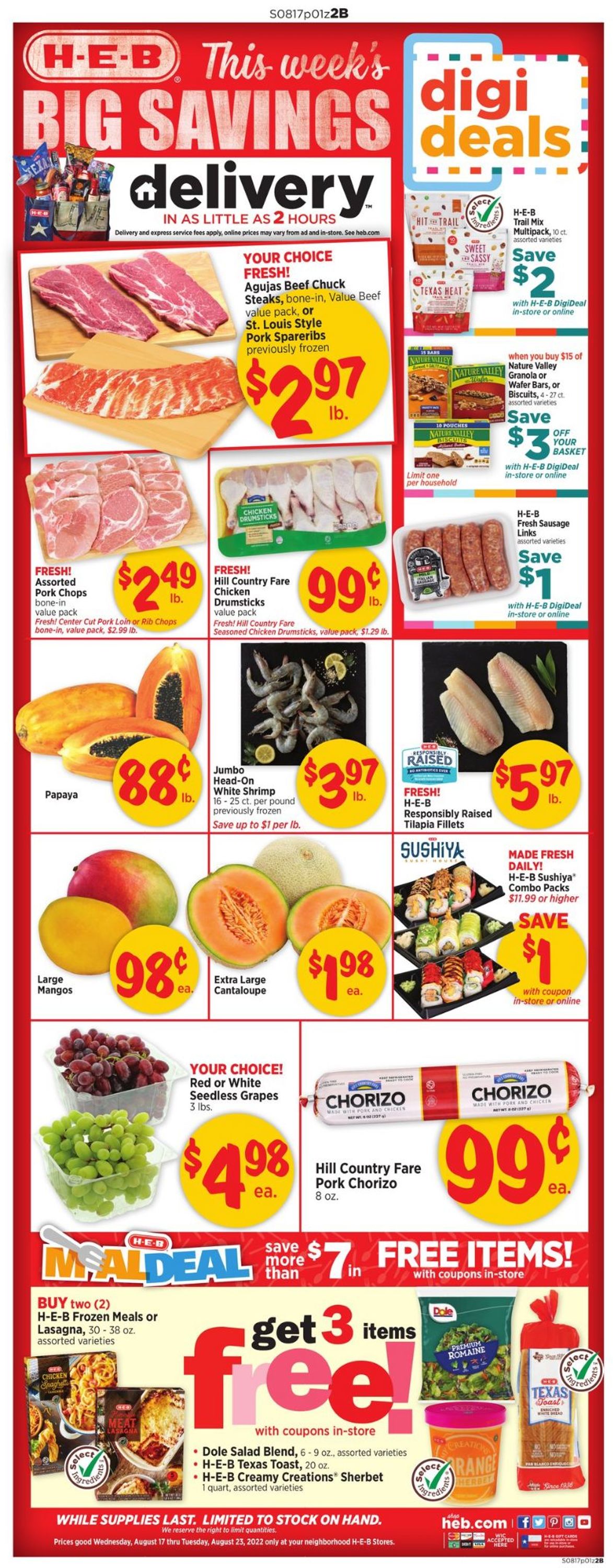 H-E-B Ad from 08/17/2022