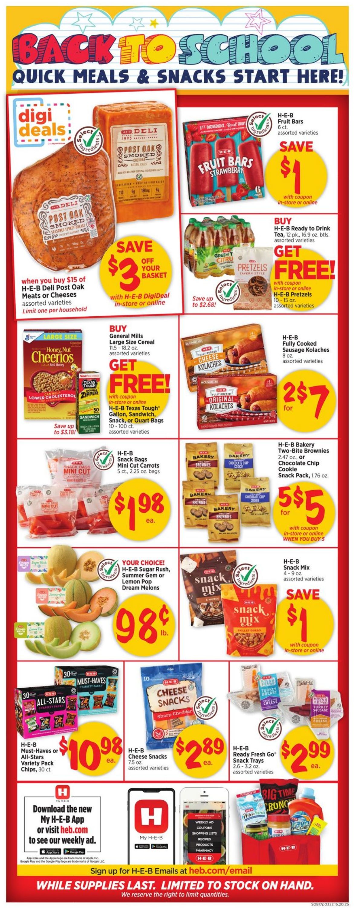 H-E-B Ad from 08/17/2022