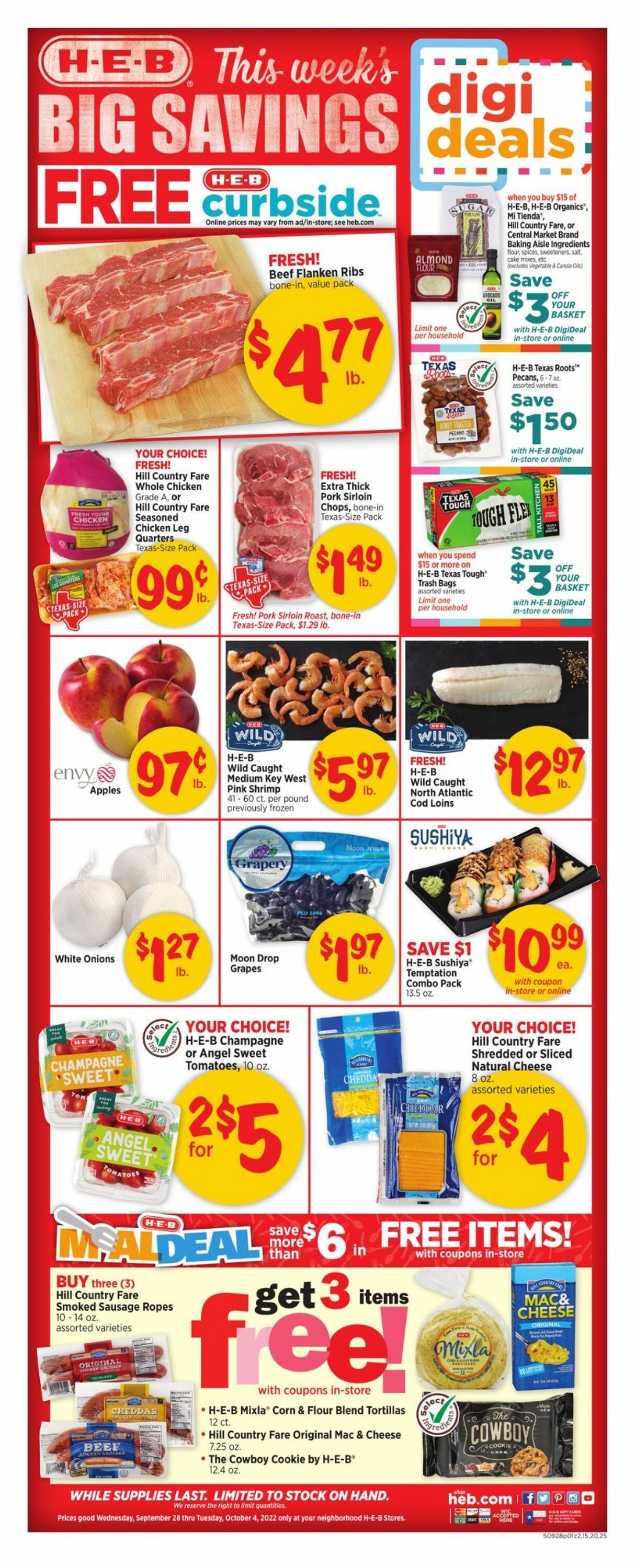 H-E-B Ad from 09/28/2022