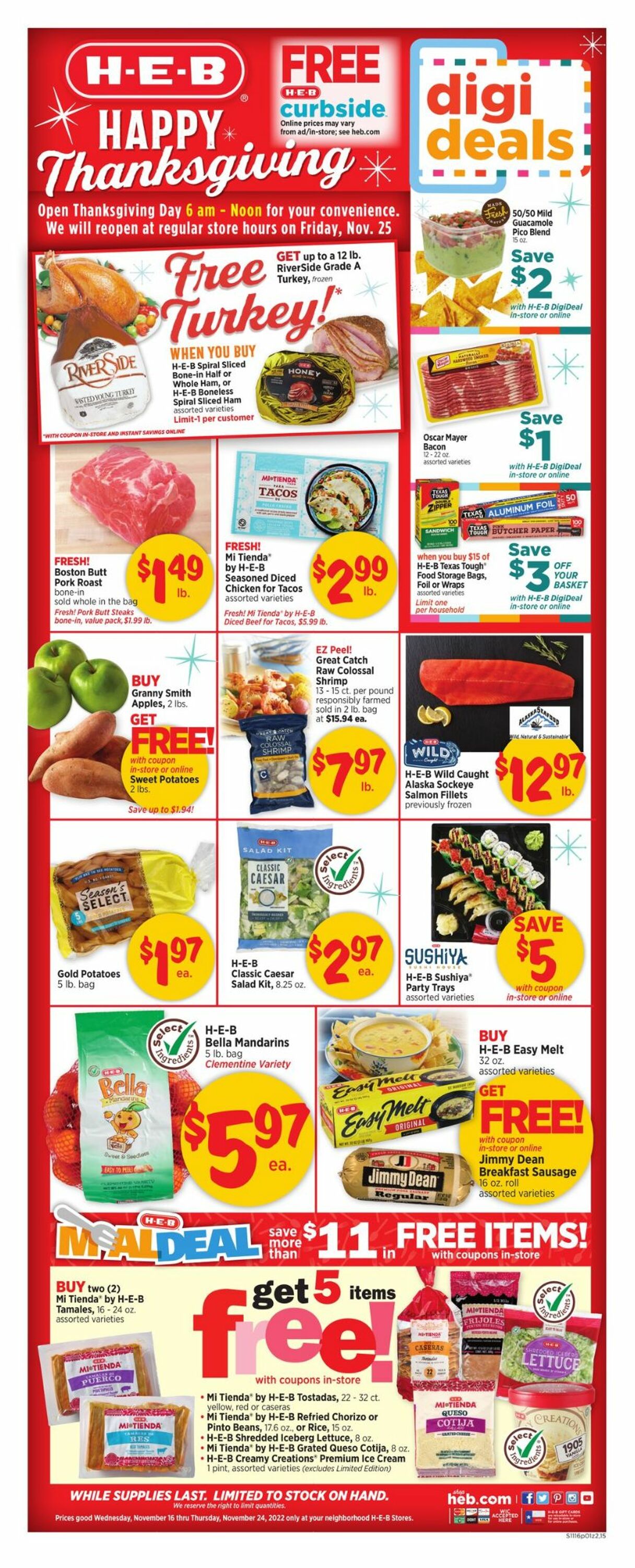 H-E-B Ad from 11/16/2022